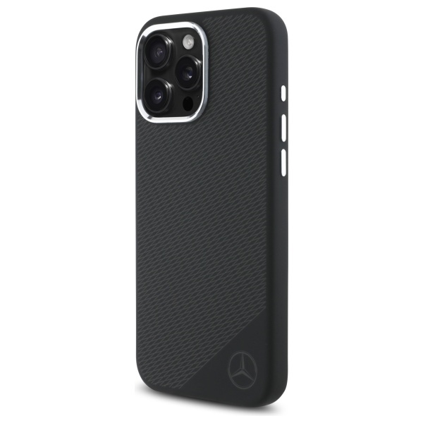 Mercedes dėklas iPhone 16 Pro telefonui su MagSafe, juodas