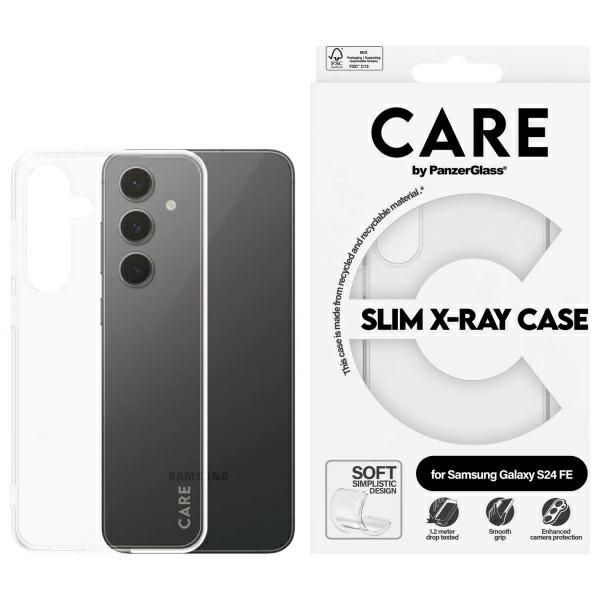 PanzerGlass Slim X-Ray dėklas Samsung Galaxy S24 FE telefonui, skaidrus