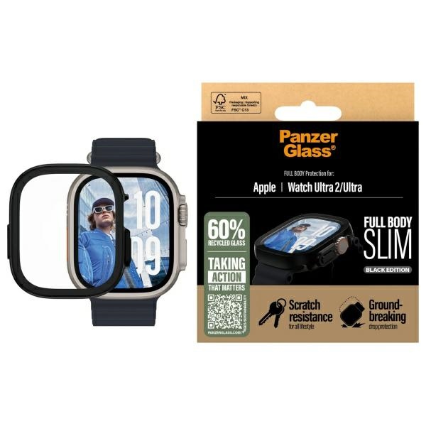 PanzerGlass Apple Watch Ultra 2 / Ultra 49mm Case Full Body Slim, Black
