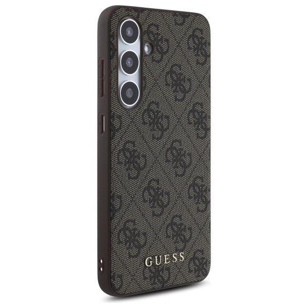 Guess dėklas Samsung Galaxy S24 FE telefonui, rudas