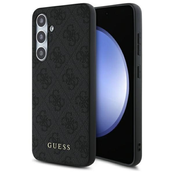 Guess Samsung Galaxy S24 FE Case 4G Metal Gold Logo, Gray