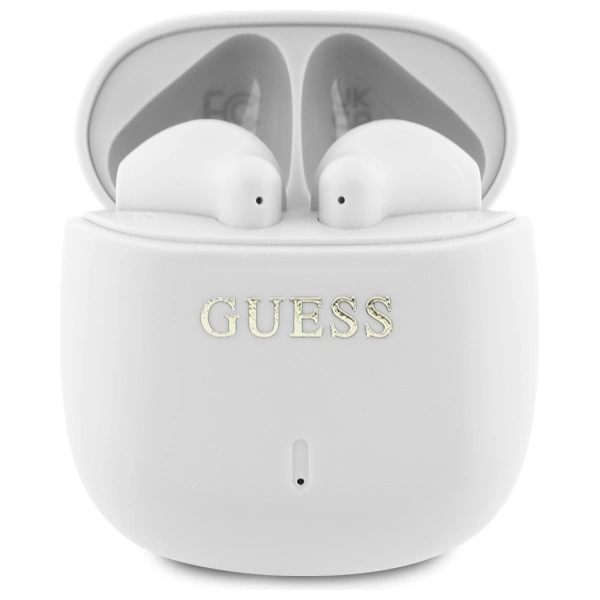 Guess GUTWSJ14ESGH TWS belaidės ausinės su įkrovimo dėklu, baltos