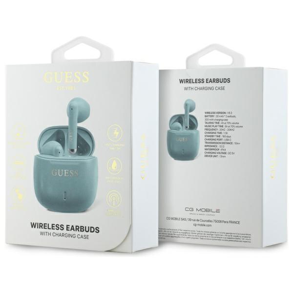„Guess Printed Classic Logo“ TWS „Bluetooth“ ausinės, turkio spalvos