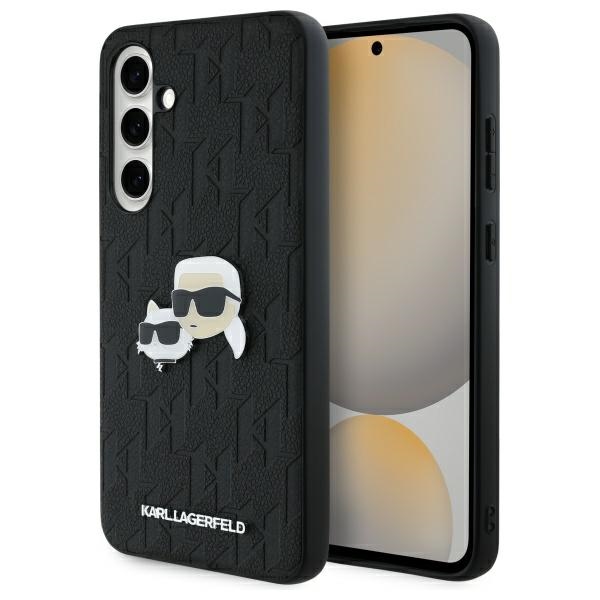 Karl Lagerfeld Samsung Galaxy S24 FE Case Monogram Karl & Choupette, Black