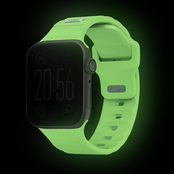 Uniq Stride SE Apple Watch 42/41/40mm dirželis, šviečiantis tamsoje