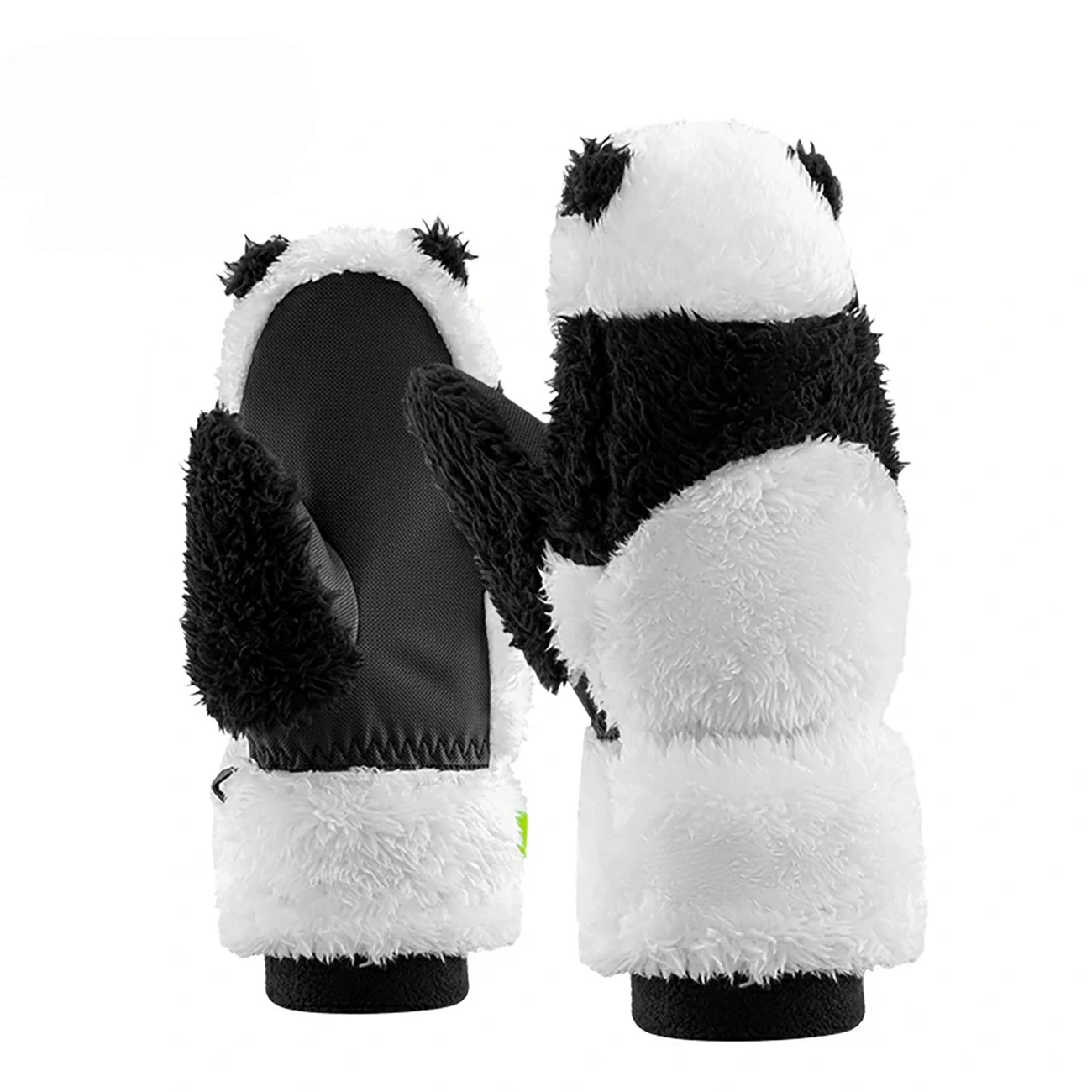 Qunature slidinėjimo pirštinės Panda, S dydis, juodos ir baltos