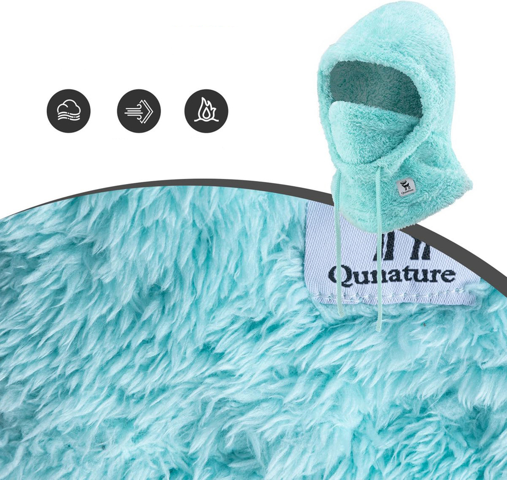 Qunature Arctic Velvet Ski Balaclava, Size L, Mint