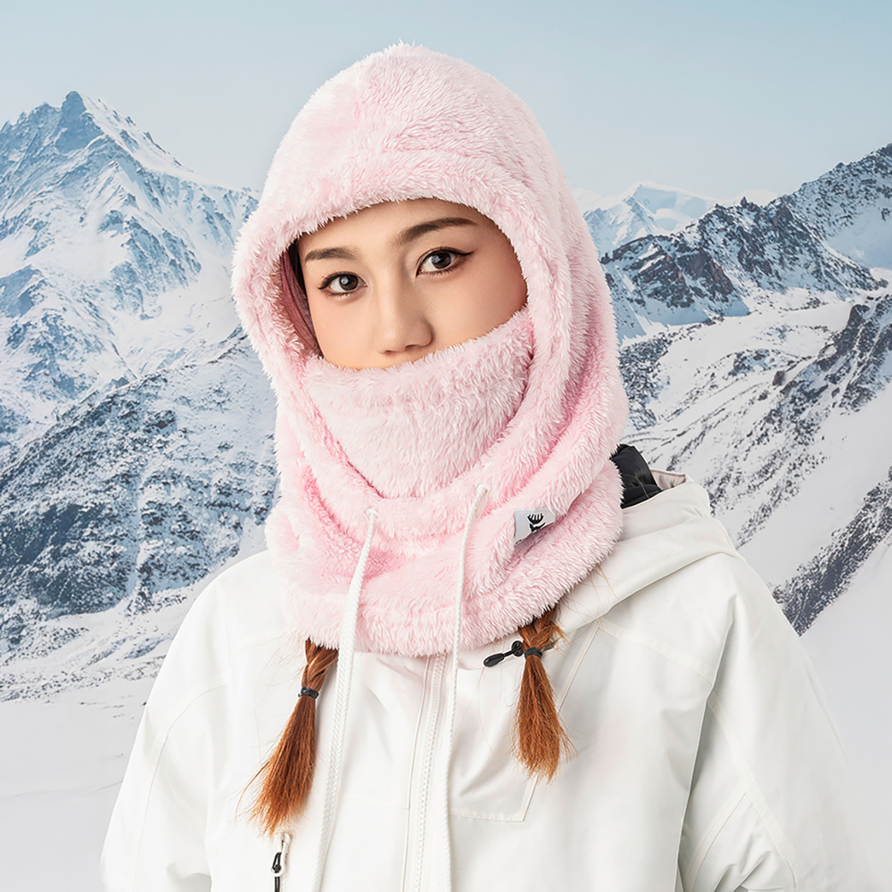 Qunature Arctic Velvet slidinėjimo balaklava, M dydis, rožinė