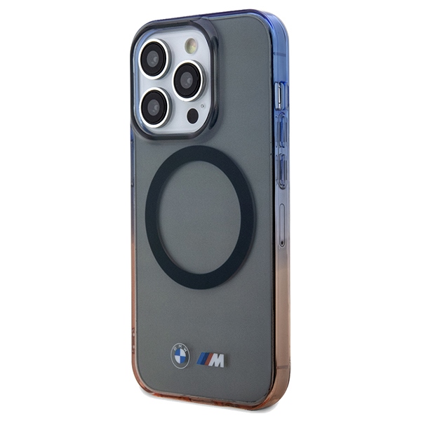 BMW Gradient Bumper MagSafe dėklas iPhone 15 Pro Max telefonui, pilkas