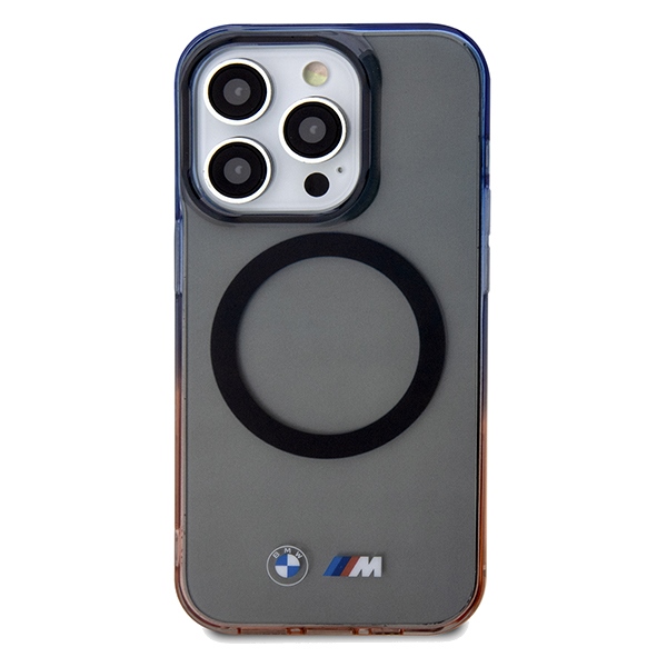 BMW Gradient Bumper MagSafe dėklas iPhone 15 Pro Max telefonui, pilkas