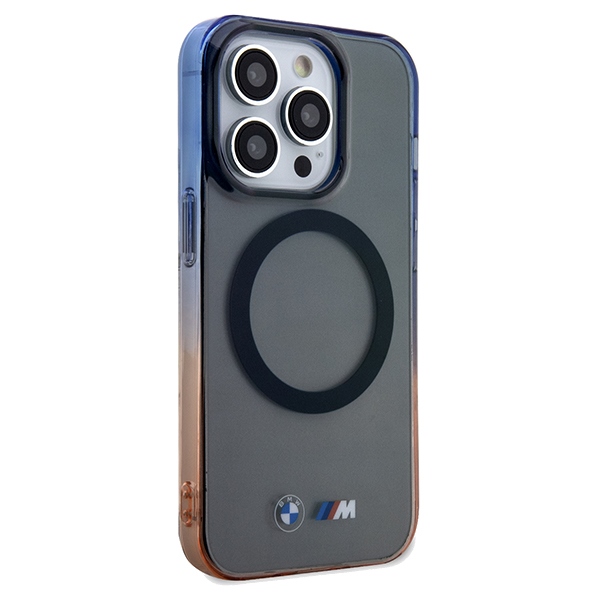 BMW Gradient Bumper MagSafe dėklas iPhone 15 Pro Max telefonui, pilkas