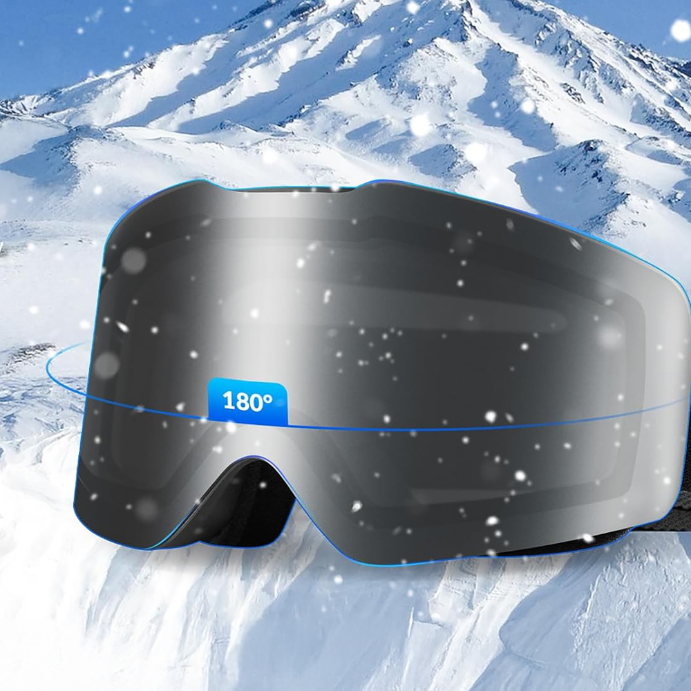Qunature Frameless Ski Goggles, Black