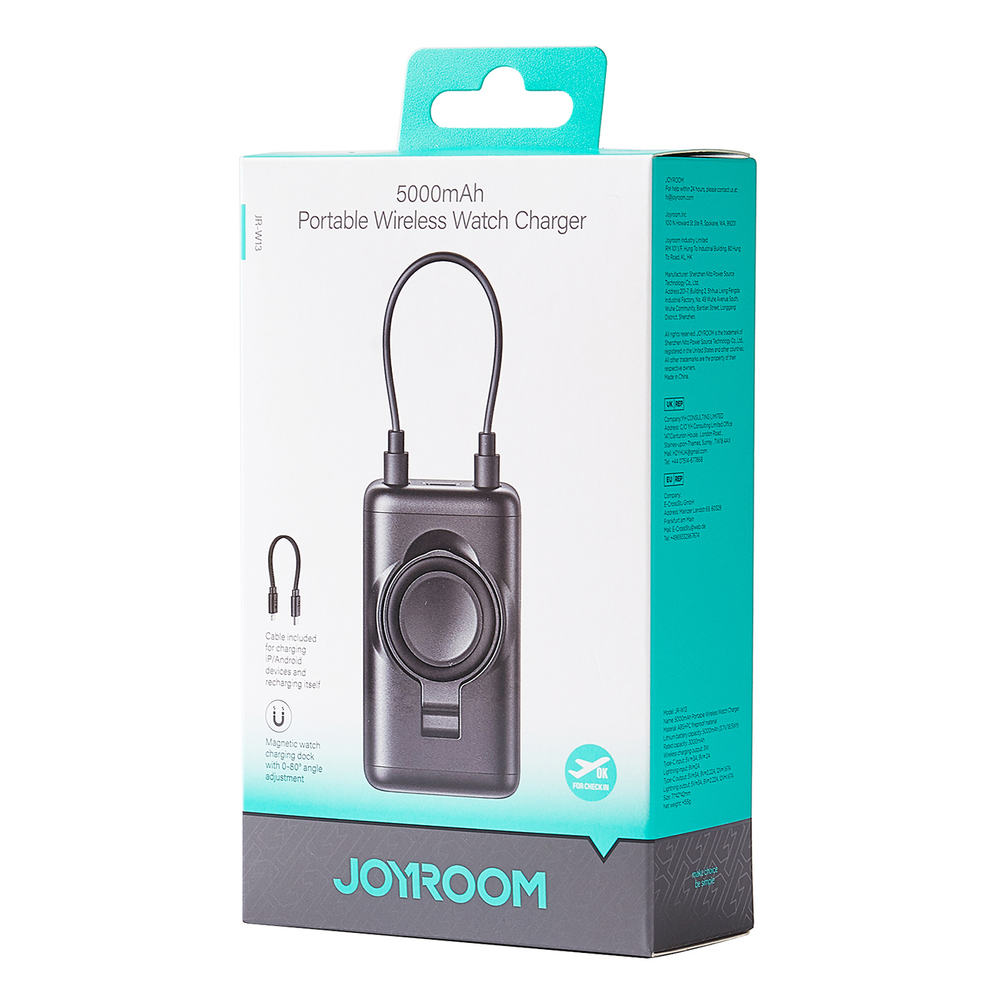 Joyroom JR-W13 5000mAh Wireless Power Bank for Apple Watch, Black