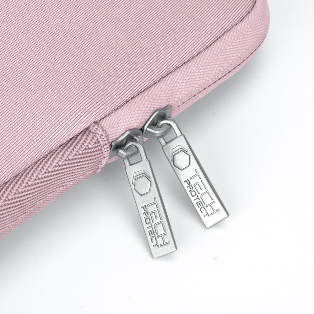 Tech-Protect Neoslim 13-14\" Laptop Bag with Accessory Pouch, Pink