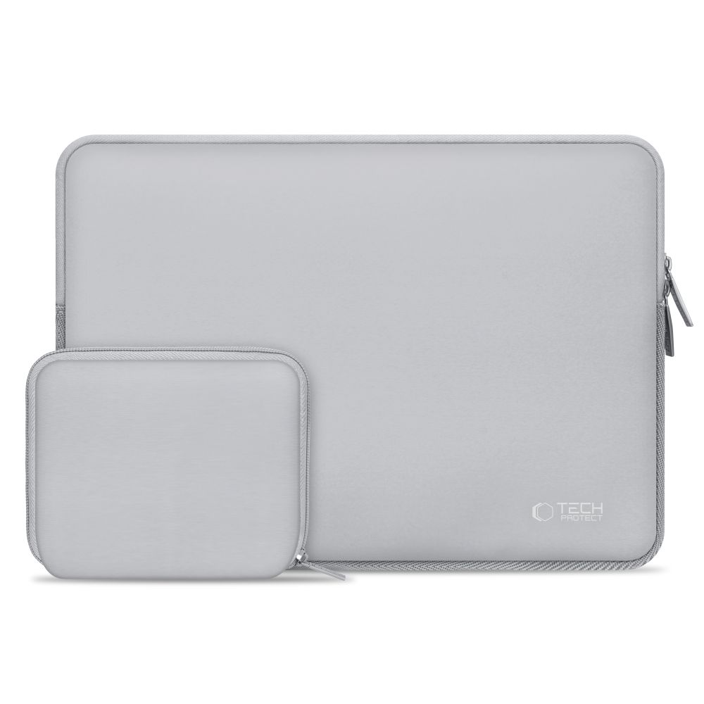 Tech-Protect Neoslim 13-14" Laptop Bag with Accessory Pouch, Gray