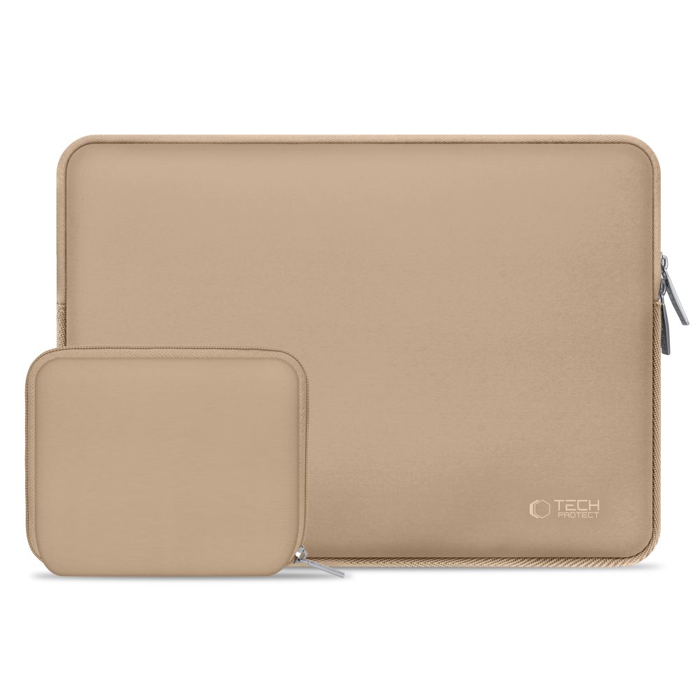 Tech-Protect Neoslim 13-14" Laptop Bag with Accessory Pouch, Beige