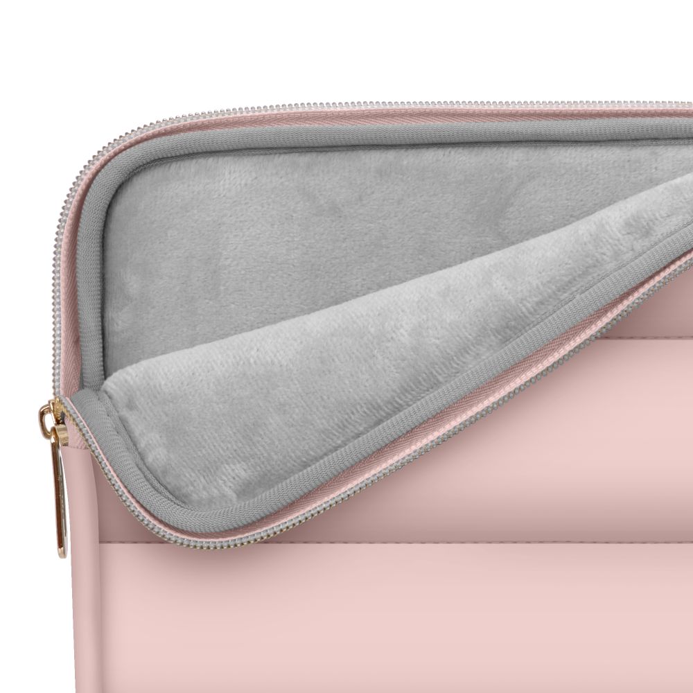 Tech-Protect Puffy 13-14\" Laptop Bag & Accessory Pouch, Pink