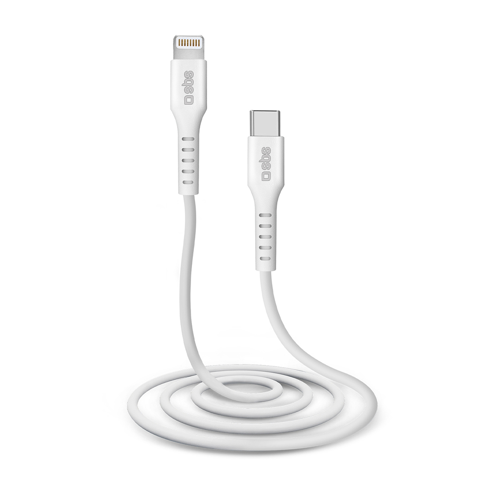 SBS USB-C to Lightning Cable MFi Certified, 1m, White