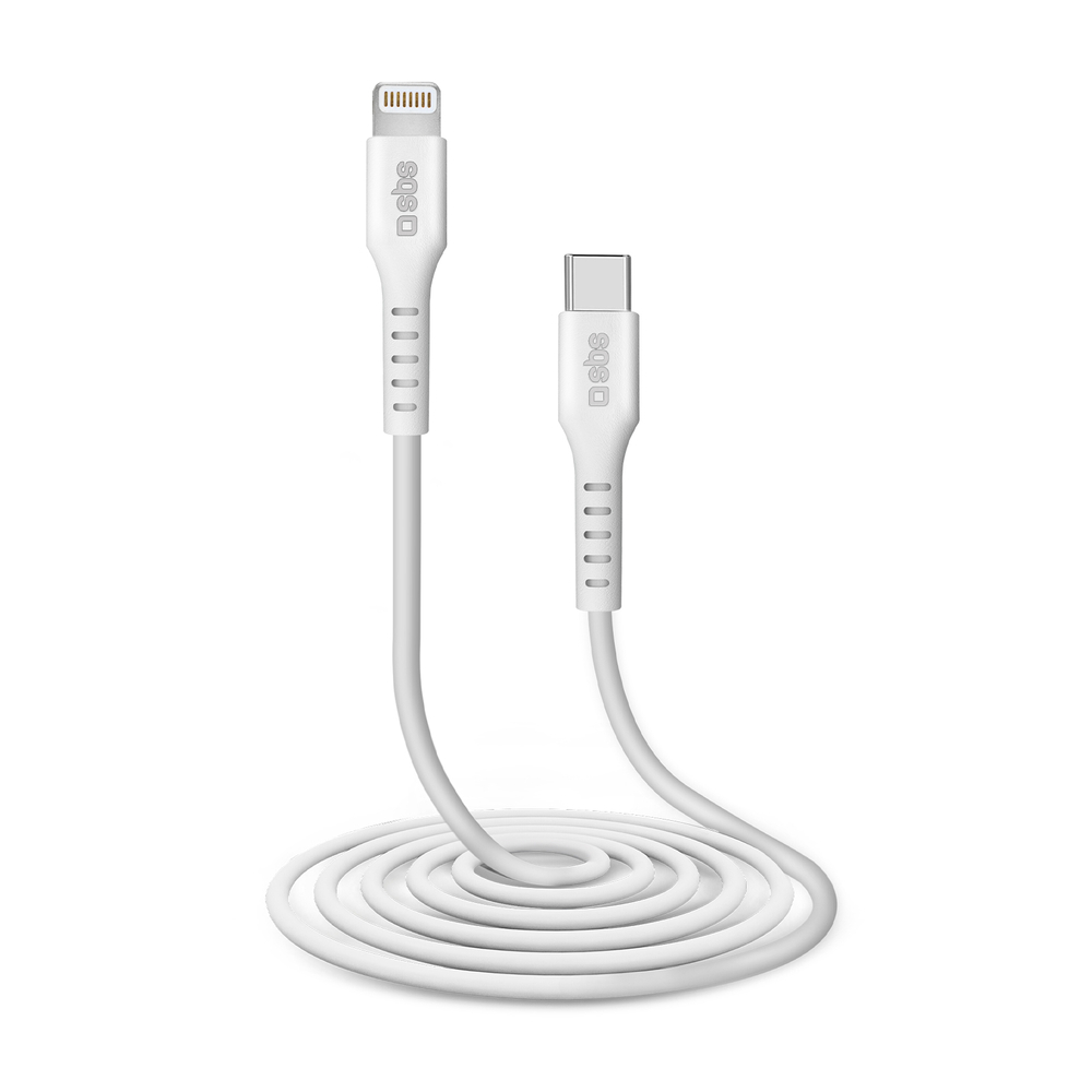 Sbs USB-C – „Lightning“ laidas MFi, 2 m, baltas