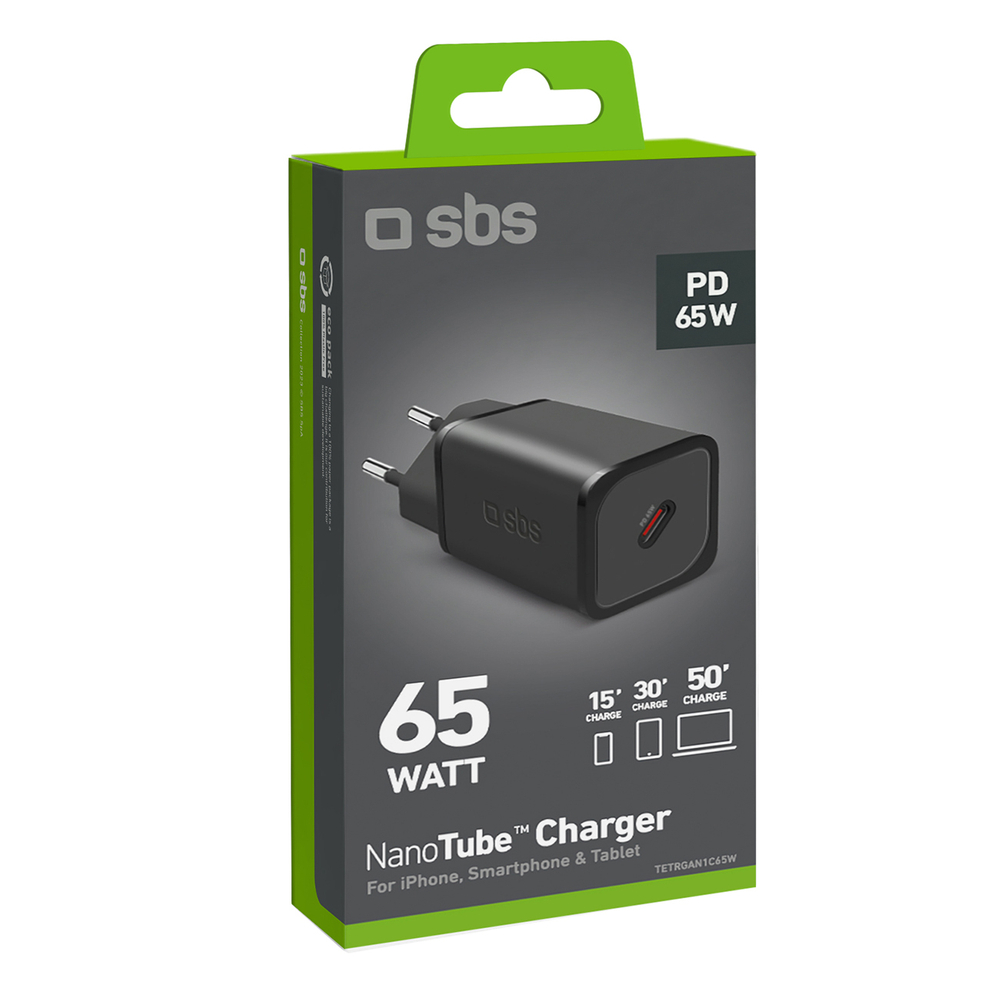 SBS 65W GaN Power Delivery įkroviklis TETRGAN1C65W, juodas