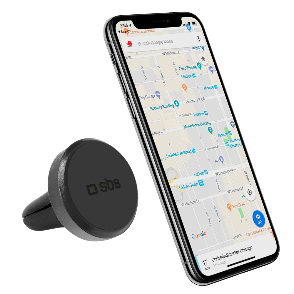 Sbs TESUPPEASYMAGK Magnetic Car Smartphone Holder for Air Vent, Black