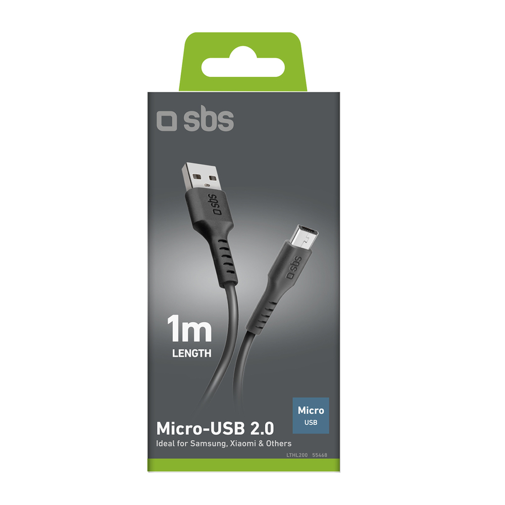 SBS LTHL200 USB-A į Micro-USB laidas 1m, juodas