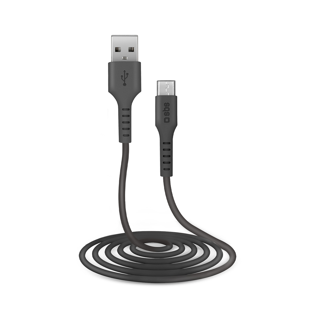 Sbs USB-A į Micro-USB laidas 2 m TECABLEMICRO2K, juodas