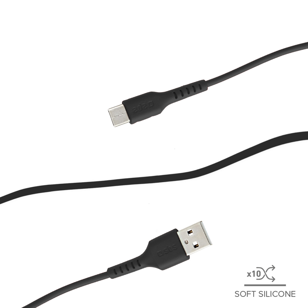 Sbs USB-A į Micro-USB laidas 2 m TECABLEMICRO2K, juodas