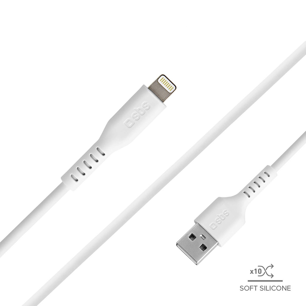 Sbs USB-A to Lightning Cable (1m) MFi, White