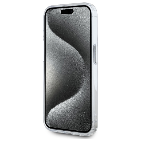 Karl Lagerfeld dėklas iPhone 15 Pro Max telefonui, baltas