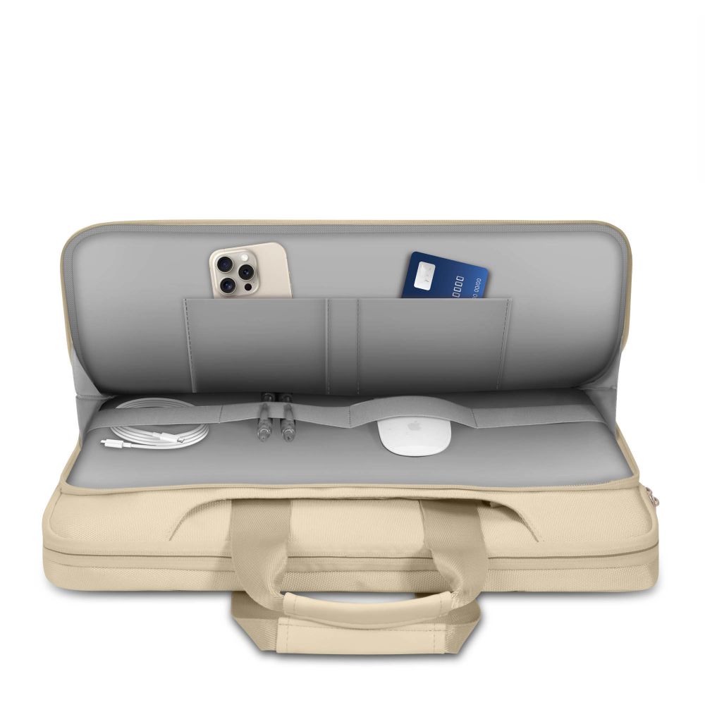 Tech-Protect Pocket Laptop Bag 15-16\", Beige