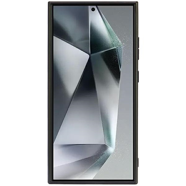 Audi dėklas Samsung Galaxy S24 Ultra telefonui, natūrali oda, MagSafe, juodas/raudonas