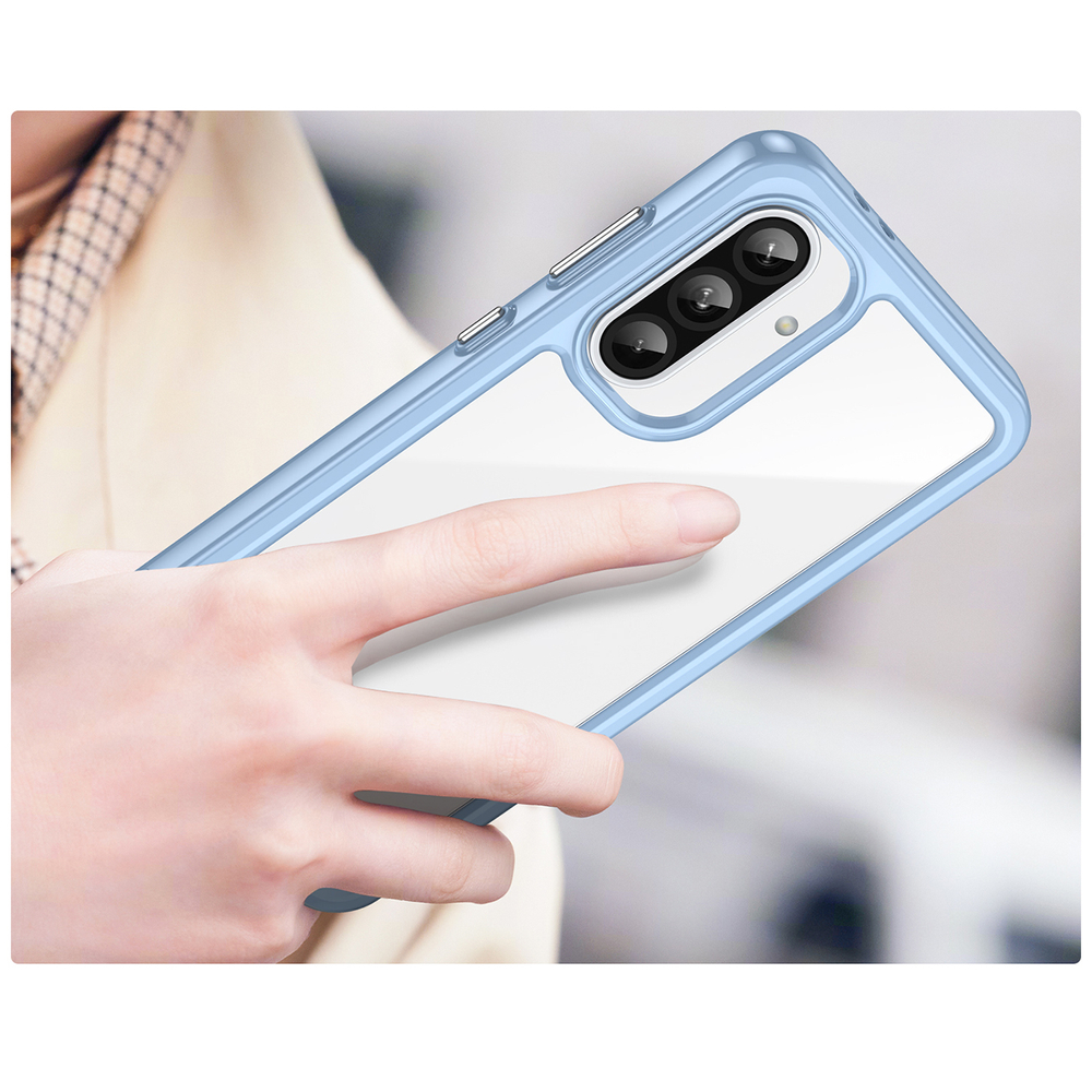 „Outer Space“ dėklas, skirtas „Samsung Galaxy A56“ su lanksčiu rėmeliu, mėlynas