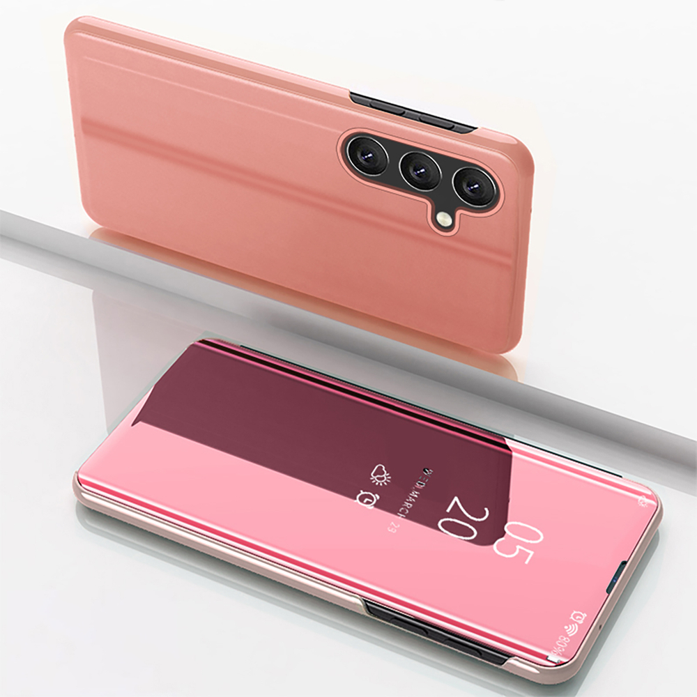 Hurtel Clear View knygutės tipo dėklas Samsung Galaxy A26, rožinis