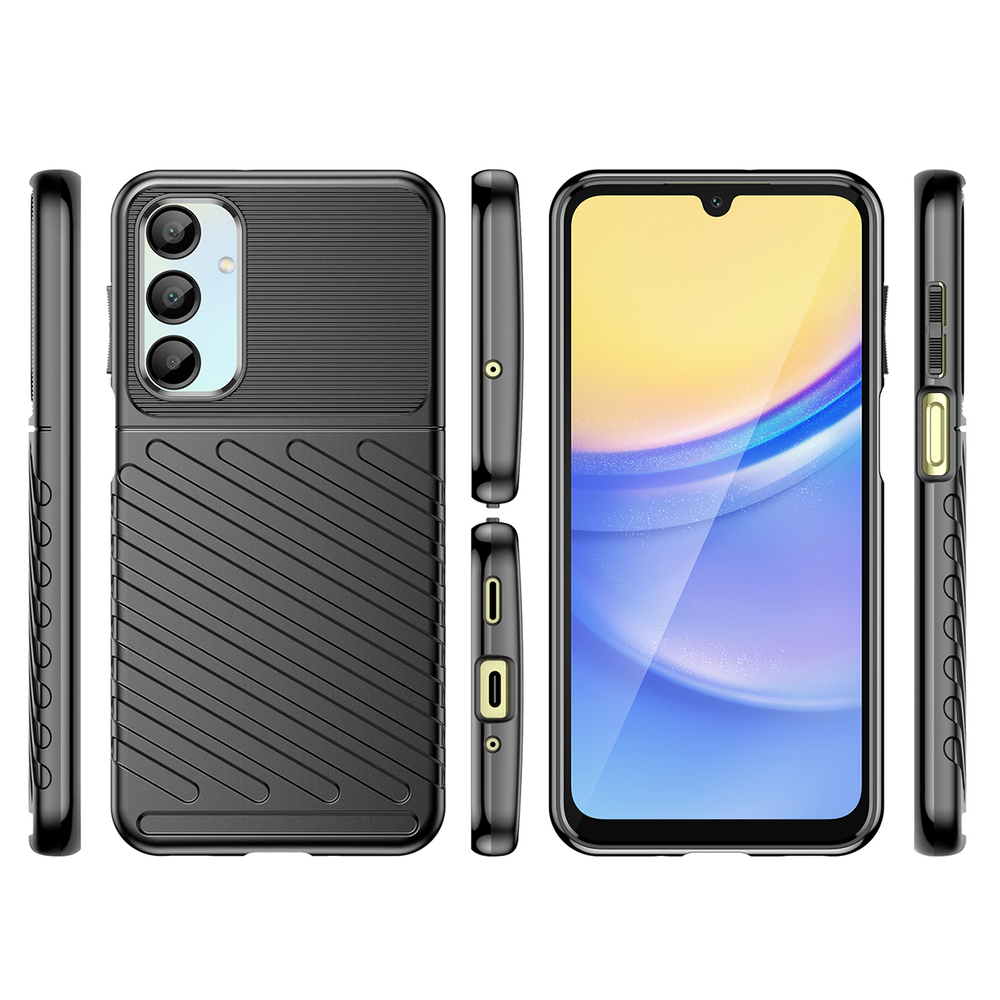 Thunder Case for Samsung Galaxy A26 Silicone Armored Cover, Black