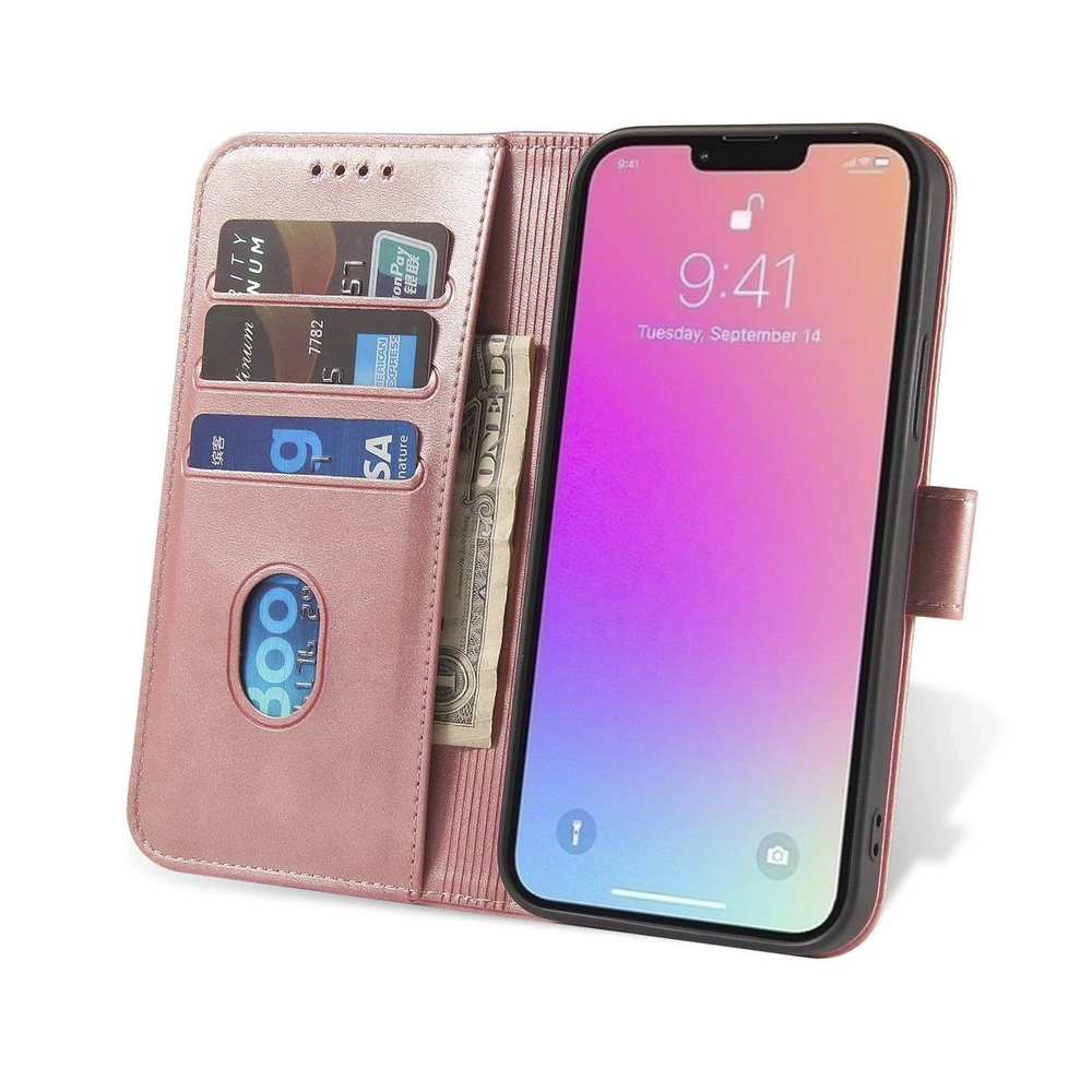Hurtel Magnet Case Wallet Case for Samsung Galaxy A36, Pink
