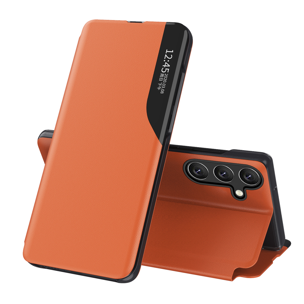 Hurtel Samsung Galaxy A36 Wallet Case Eco Leather View Case, Orange