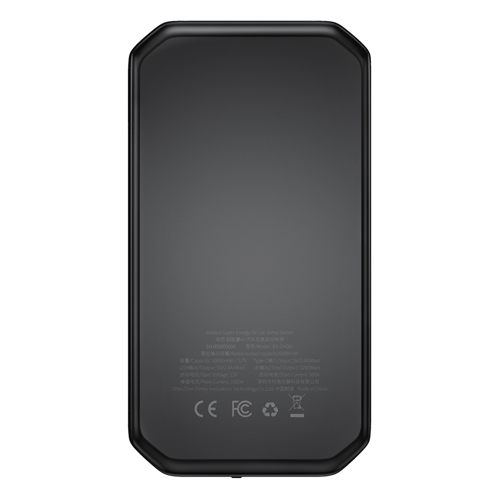 Baseus Super Energy Air automobilinis paleidėjas (10000mAh, 1000A), juodas