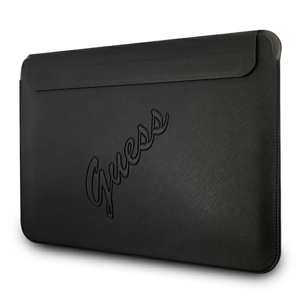 Guess Saffiano Script 13\" Laptop Sleeve, Black