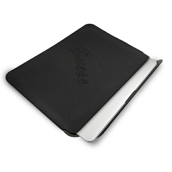 Guess Saffiano Script 13\" Laptop Sleeve, Black