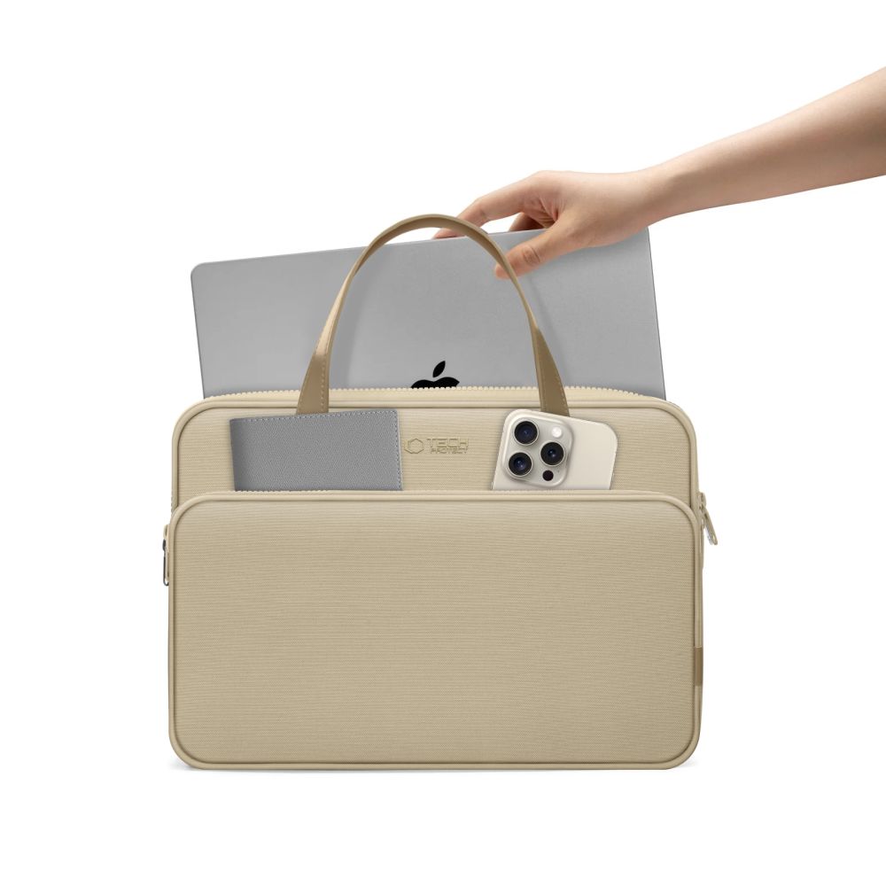 Tech-Protect Carrying Bag for 15-16\" Laptop, Beige