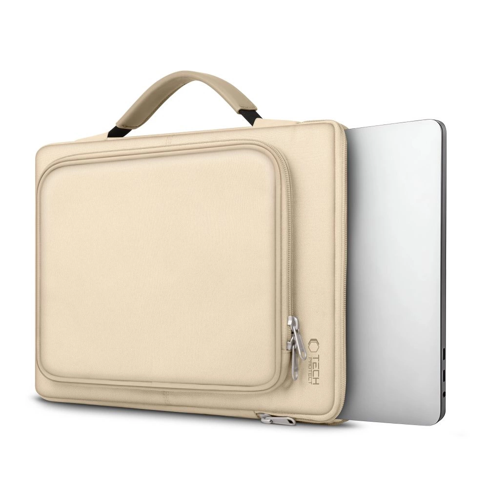 „Tech-Protect Basic Bag“ krepšys 15-16\" nešiojamam kompiuteriui, smėlio spalvos