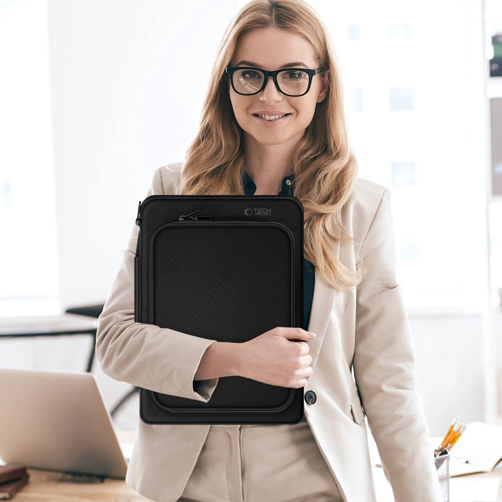 Tech-Protect Basic Bag nešiojamojo kompiuterio krepšys 15-16\", juodas
