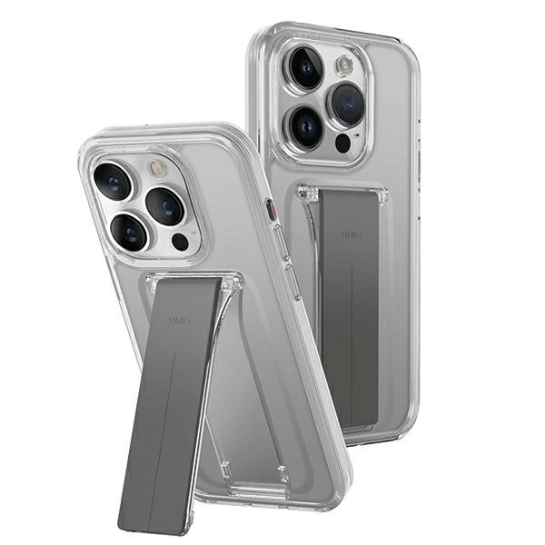 Uniq case Heldro Mount with Stand iPhone 15 Pro Max 6.7\" transparent/lucent clear