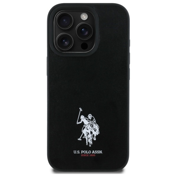 US Polo USHCP15XPGEK iPhone 15 Pro Max 6.7\\\" black/black Leather Embroidered DH Color