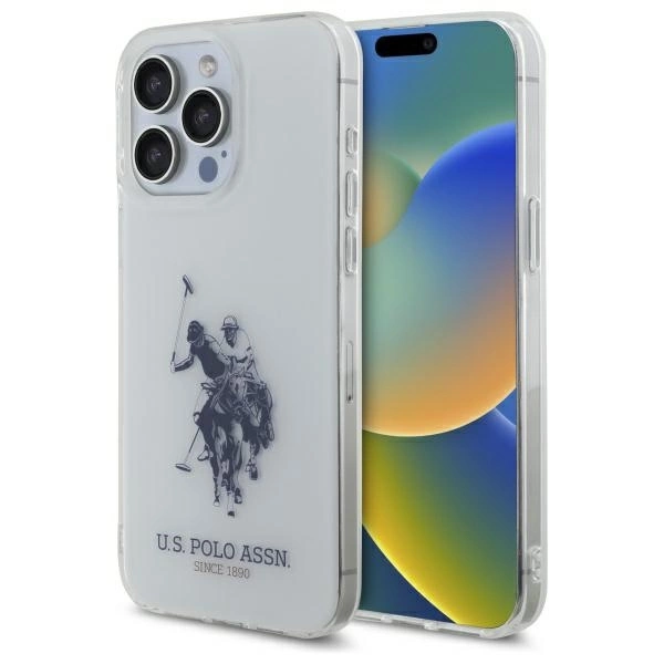 US Polo USHCP15XTPUHRBH iPhone 15 Pro Max 6.7\" white Shiny Big Logo