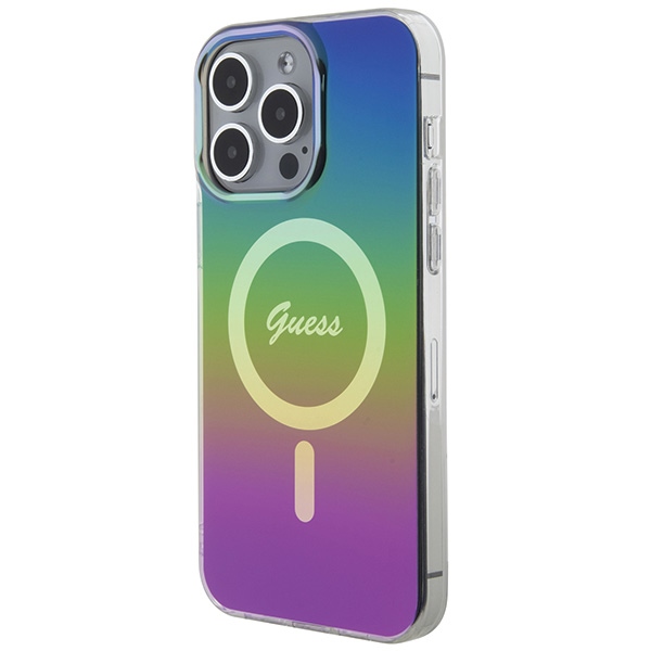 Guess dėklas iPhone 15 Pro Max telefonui IML Iridescent MagSafe, daugiaspalvis