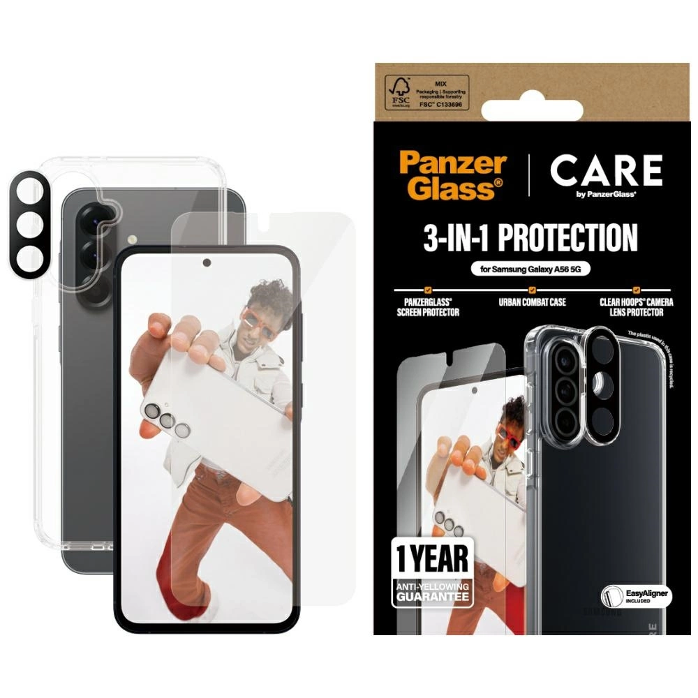 CARE by PanzerGlass Flagship 3in1 apsaugos rinkinys Samsung Galaxy A56 5G