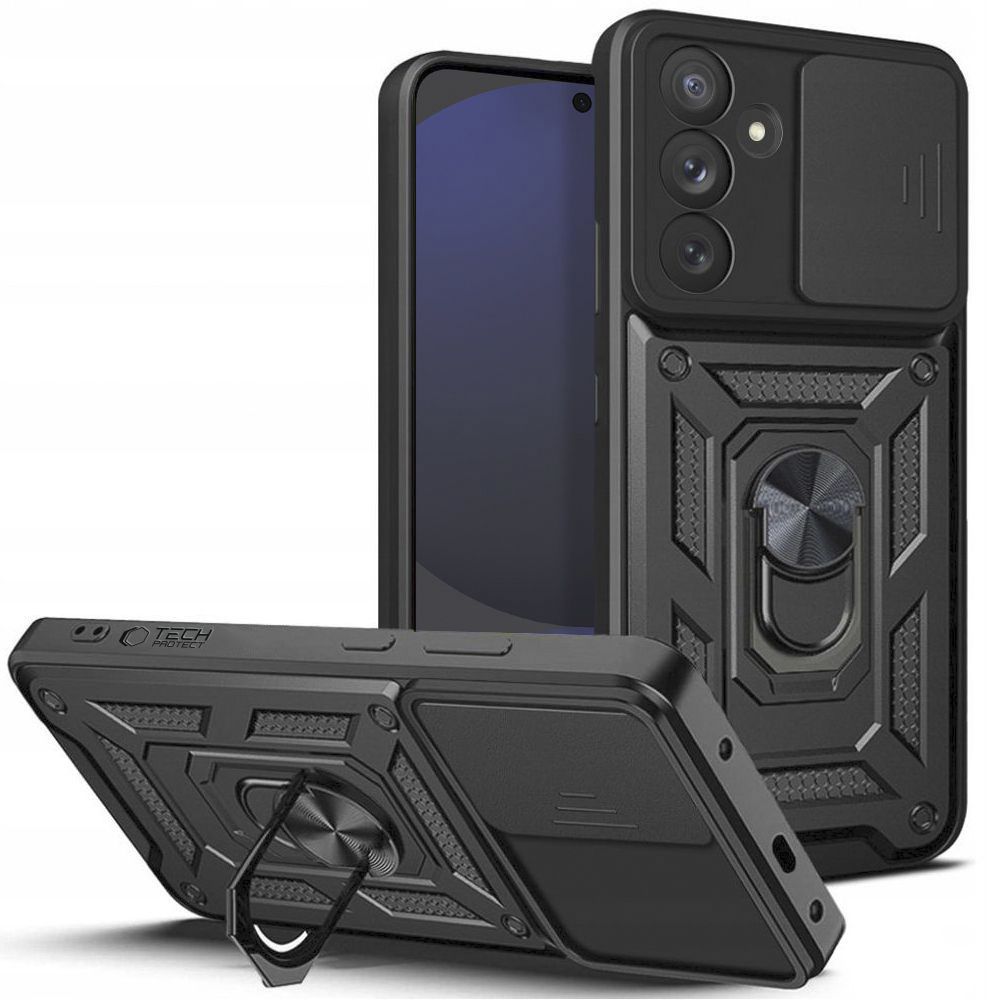Tech-Protect CamShield Pro Case for Samsung Galaxy S24 FE, Black