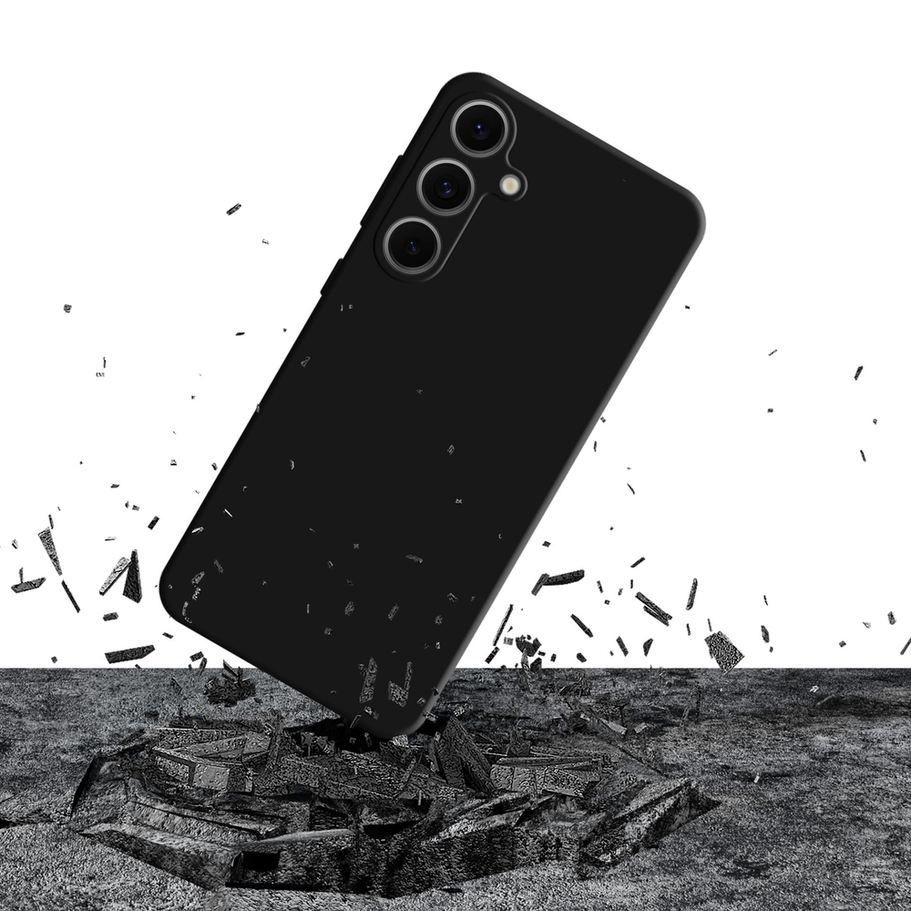 3MK Silikoninis dėklas „Samsung Galaxy S24 FE“ telefonui, juodas
